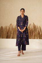 Load image into Gallery viewer, Dragon Fly Blue Kurta Set
